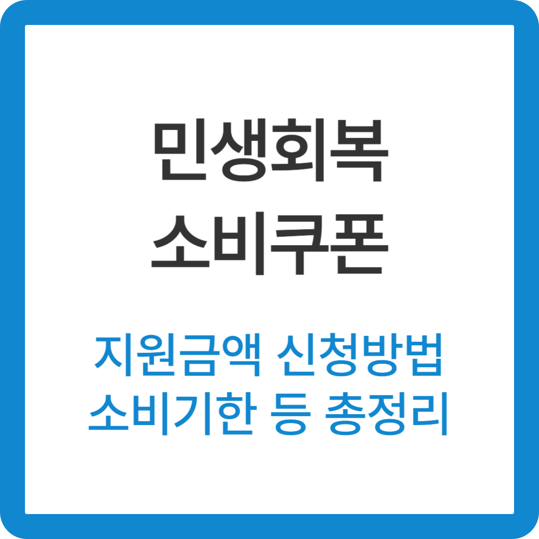 민생회복 소비쿠폰